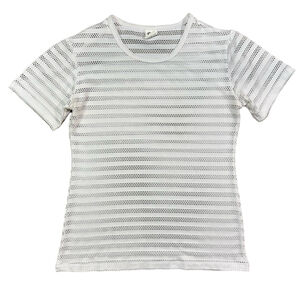 ZYIA Active White Mesh Short Sleeve Shirt Size Medium